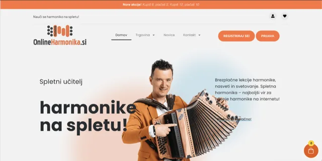 Onlineharmonika.si - spletna aplikacija za učenje harmonike